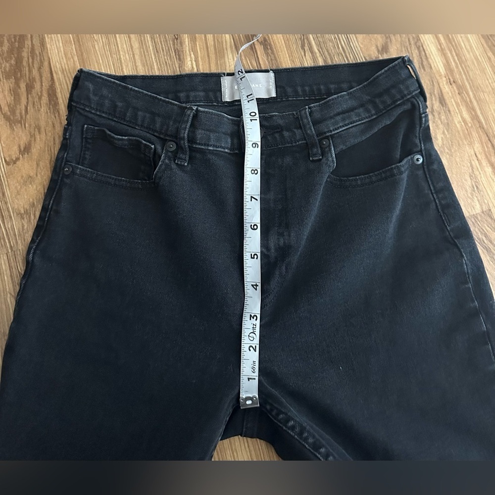 Everlane High Rise Kick Crop Jeans Black Size 29 Regular Raw Hem - Picture 8 of 9